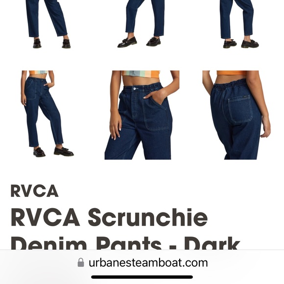 NWT RVCA Scrunchy Dark Indigo jeans - Picture 2 of 8